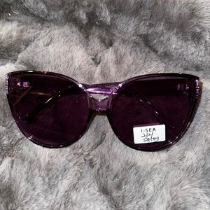 Unisex purple oversized round shape sunglasses brand new never used